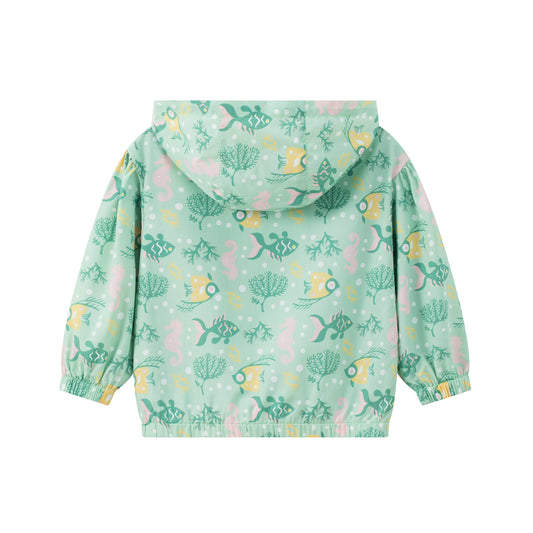 Toddler Fish All Over Print Uv Protection Jacket