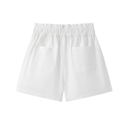 Toddler Girl Plain Print With Butterfly Knot Shorts