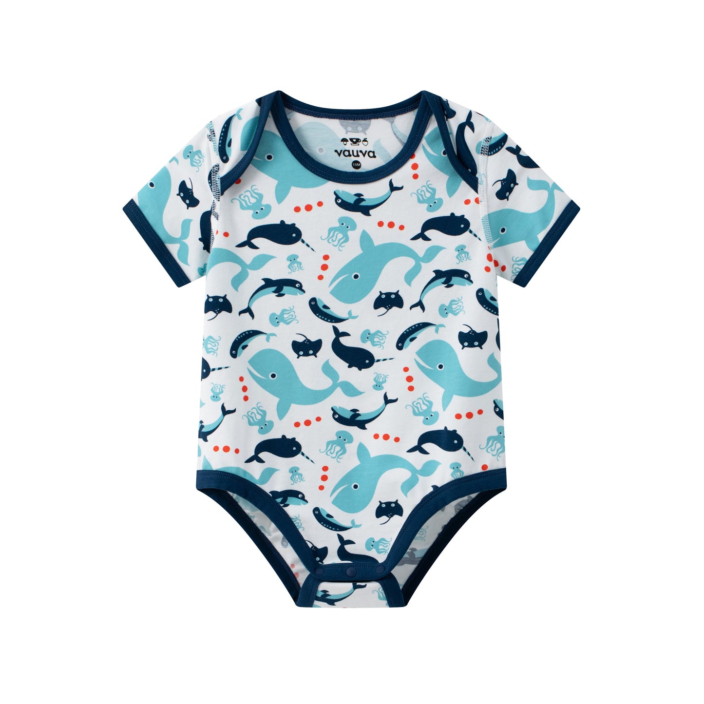Baby Boy Whale Short Sleeves Bodysuit