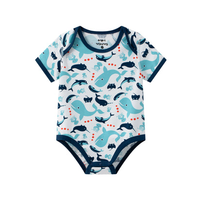 Baby Boy Whale Short Sleeves Bodysuit