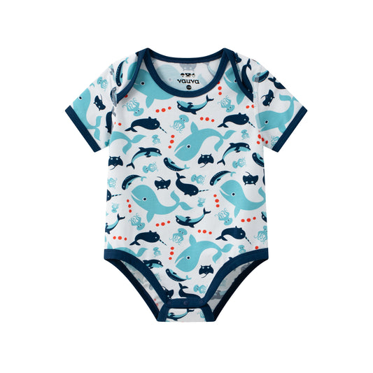 Baby Boy Whale Short Sleeves Bodysuit