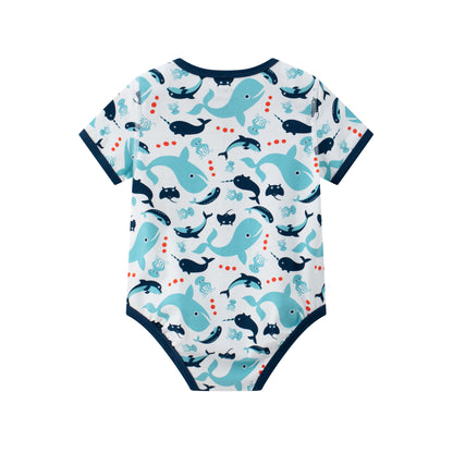 Baby Boy Whale Short Sleeves Bodysuit