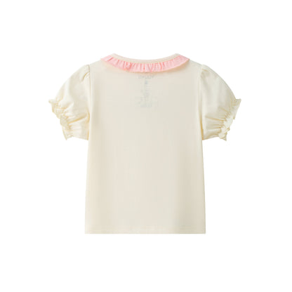 Organic Cotton Baby Girl's T-Shirt Plain Print