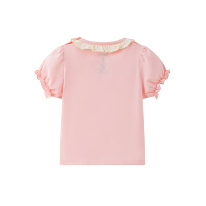 Organic Cotton Baby Girl's T-Shirt Plain Print