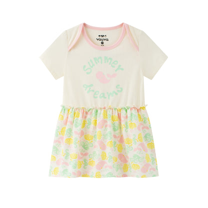 Baby Girl Organic Cotton Summer Dreams Plain Romper