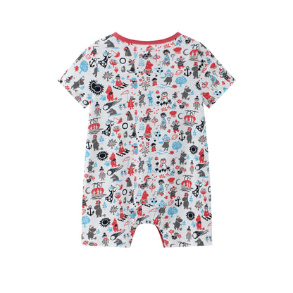 Baby Moomin Printed Short Sleeved Romper