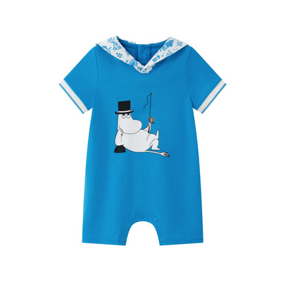 Baby Boy Moominpapa Print Short Sleeve Romper
