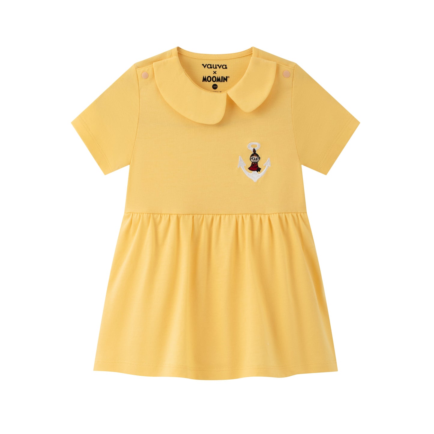 Baby Girl Little My Embroidered Short Sleeve Dress