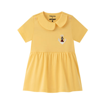 Baby Girl Little My Embroidered Short Sleeve Dress