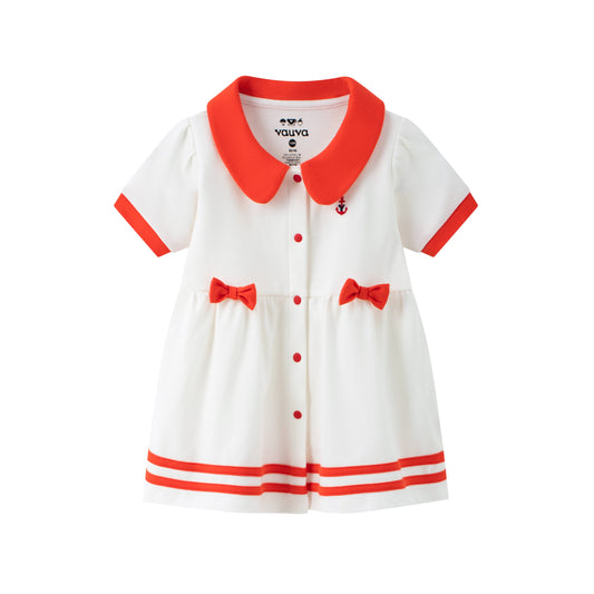 Baby Girl Sailor Hook Embroidered Shirt Dress