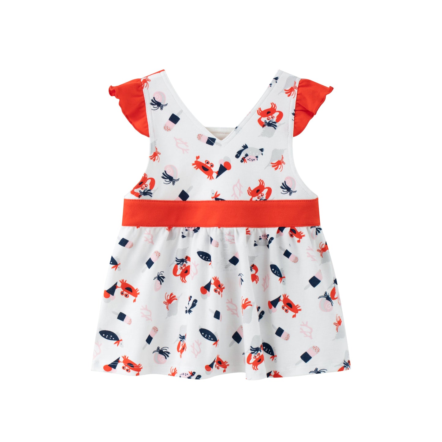 Baby Girl Crab Print Tank Dress