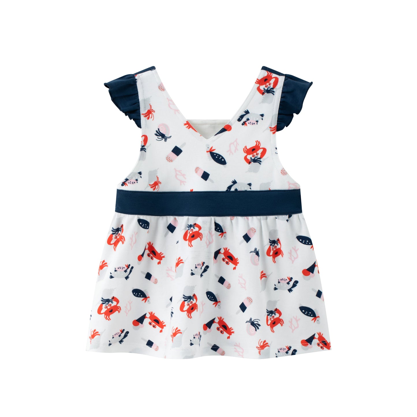 Baby Girl Crab Print Tank Dress