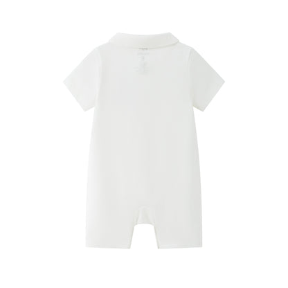 Vauva SS24 - Baby Boy Polo White Shortie Romper