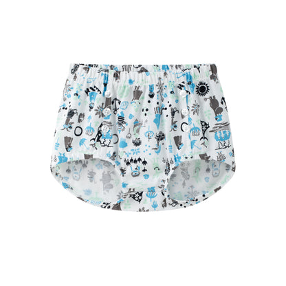 Baby Boy All Over Print Collar Top & Bottom Set