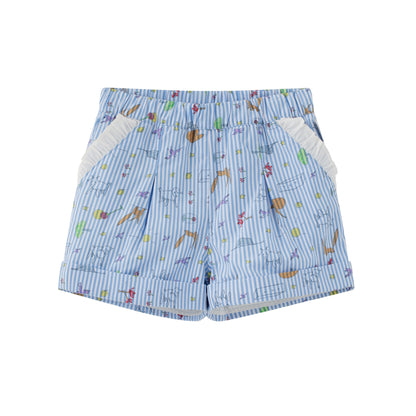 Toddler Girl Strength Cotton Twill Embroidered Shorts