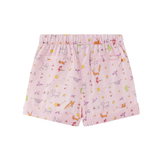 Toddler Girl Strength Cotton Twill Embroidered Shorts