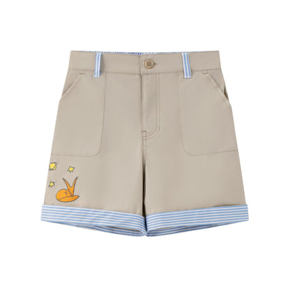 Toddler Little Fox Embroidered Shorts