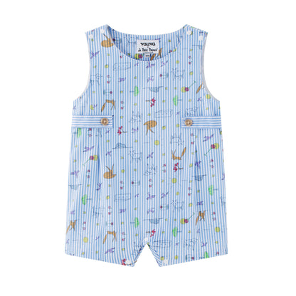 Baby Boy Yarn Dyed Stripe Bodysuit Little Prince Combo Set