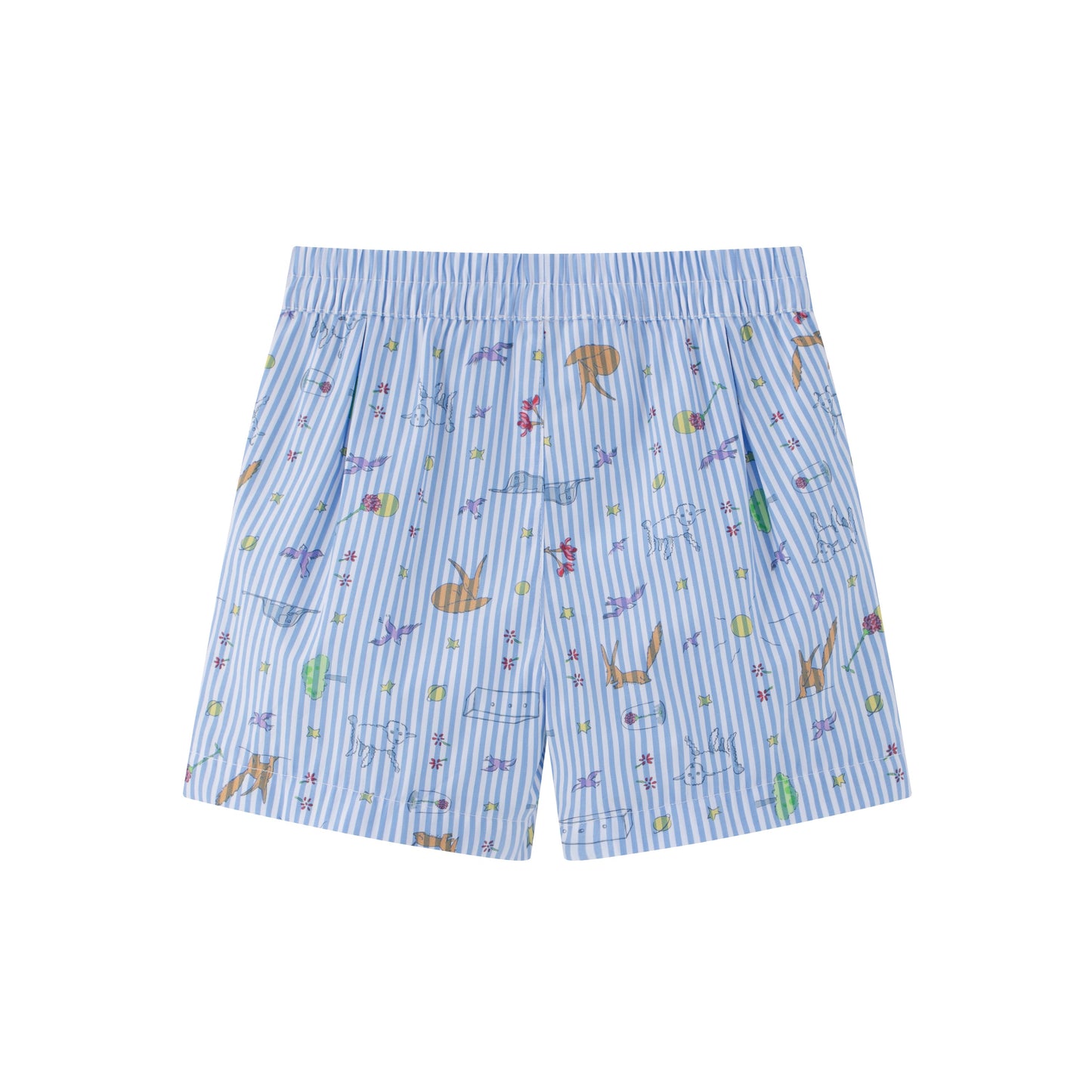 Baby Boy Yarn Dyed Stripe All Over Print Shorts