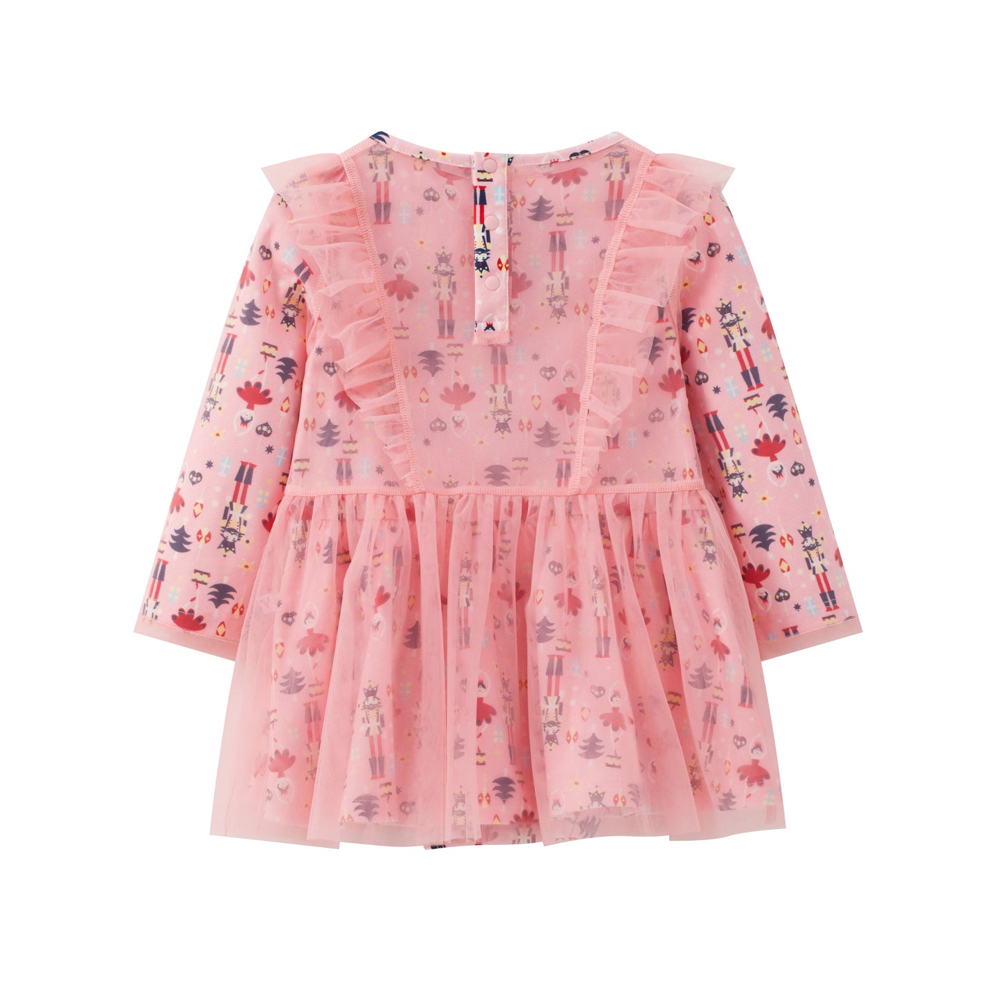 Nutcracker-Print Layered Dress
