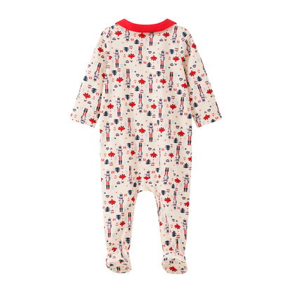 Nutcracker-Print Romper
