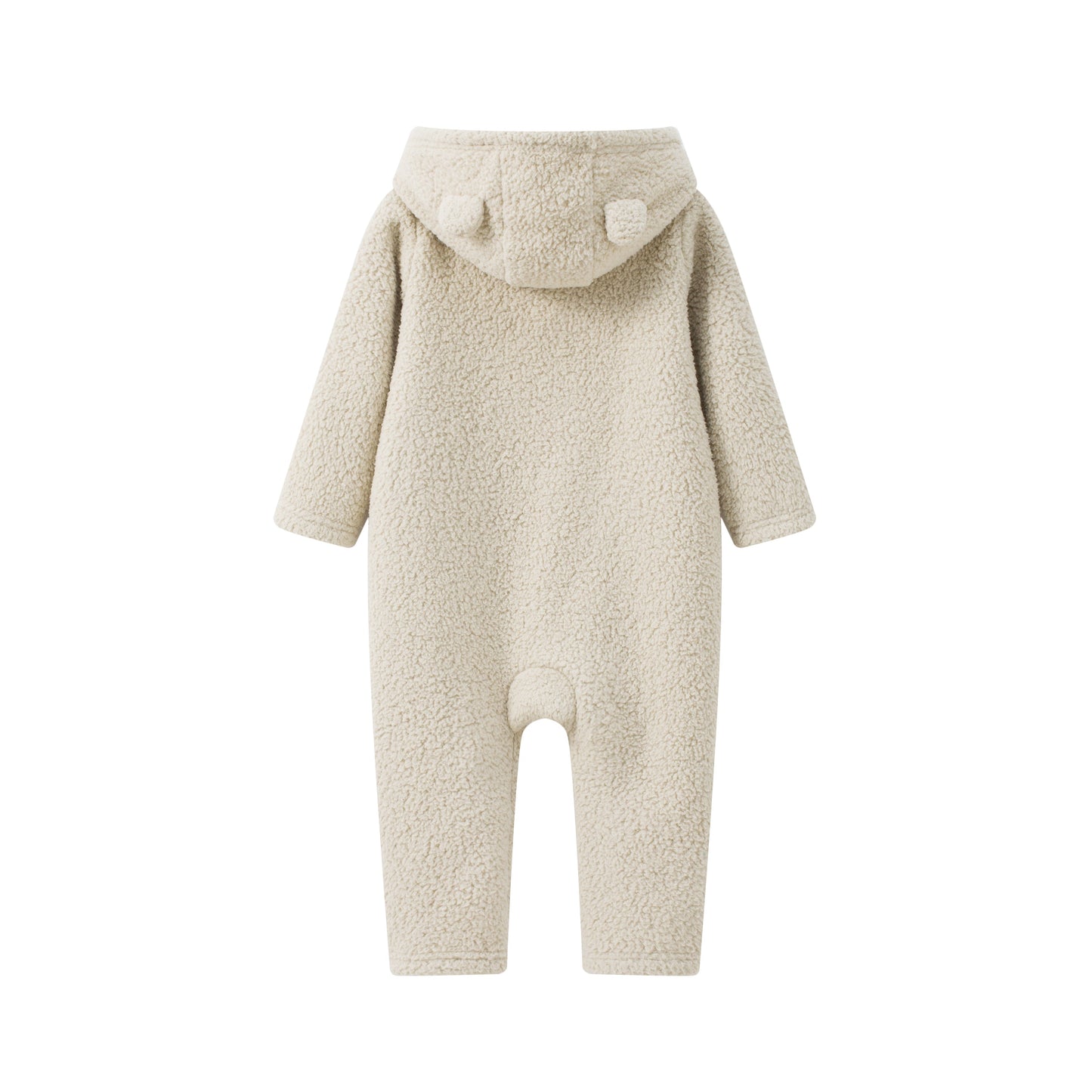 Bear-Embroidered Teddy Pramsuit