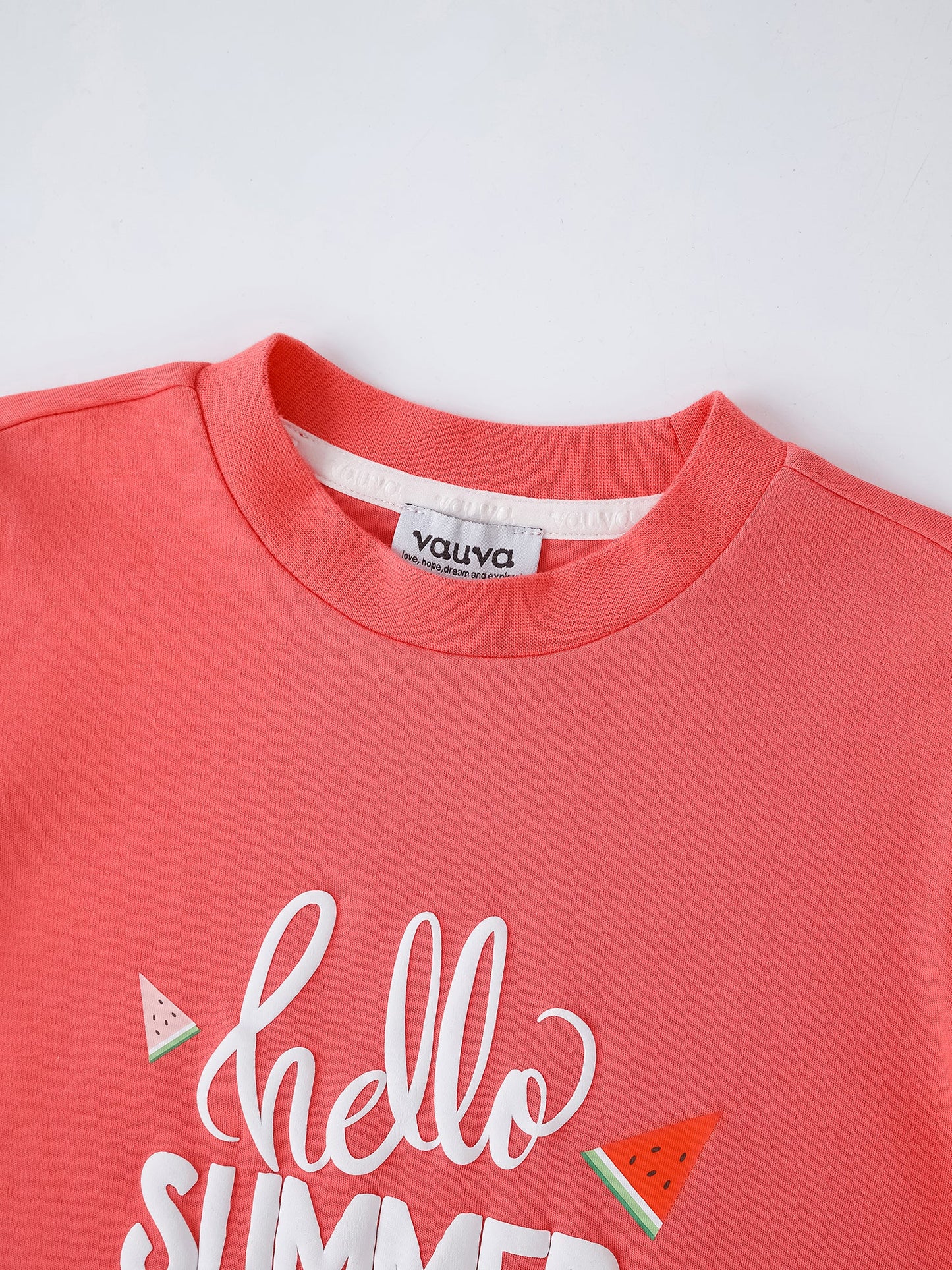 Kid Long Sleeve 2-Layer Slogan Print Tee