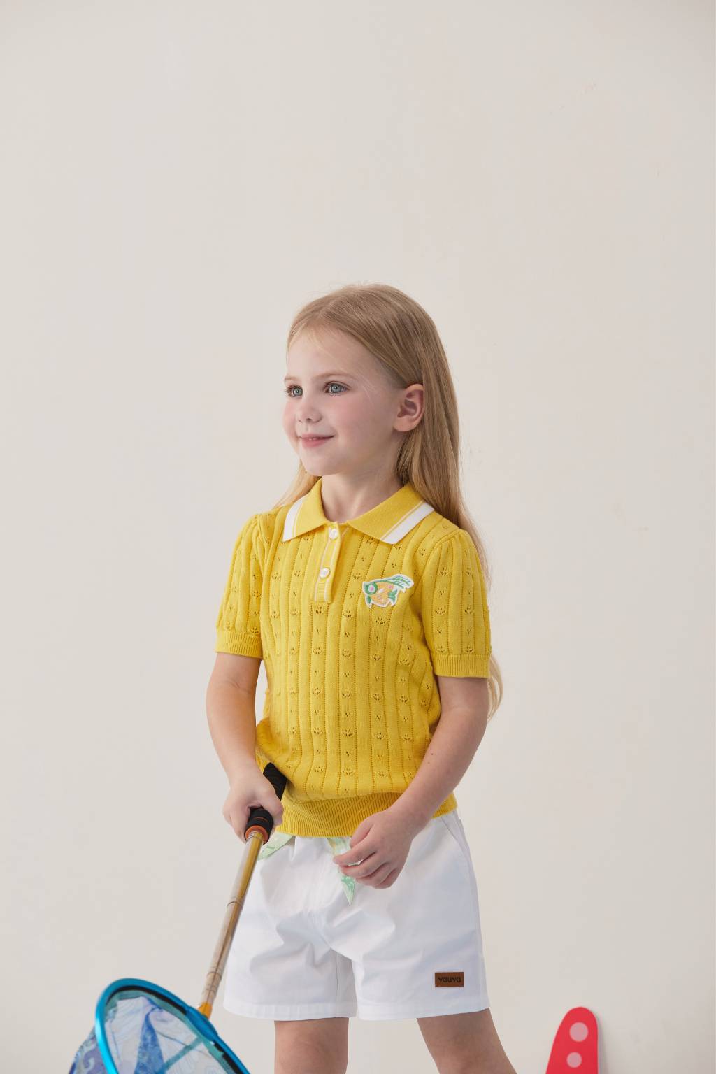 Girls Knitted Polo Sweater