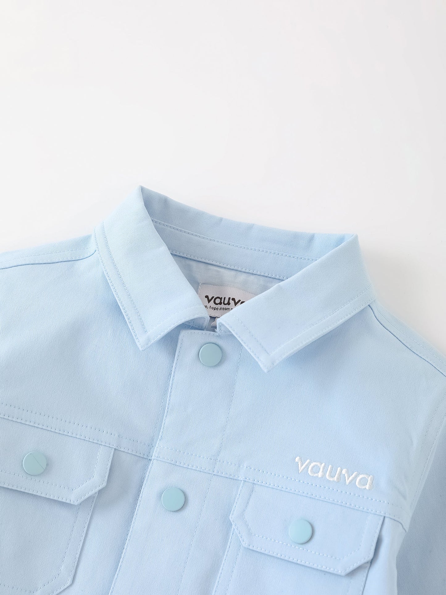 Kid Logo Embroidery Buttoned Jacket