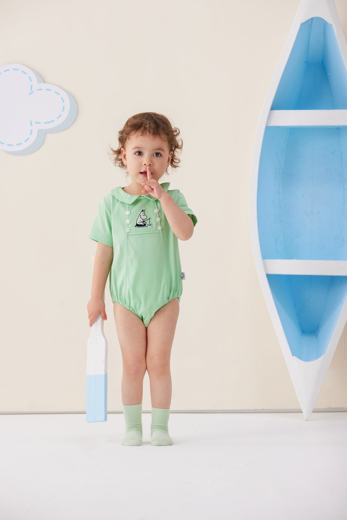 Baby Boy Moomin Embroidered Bodysuit