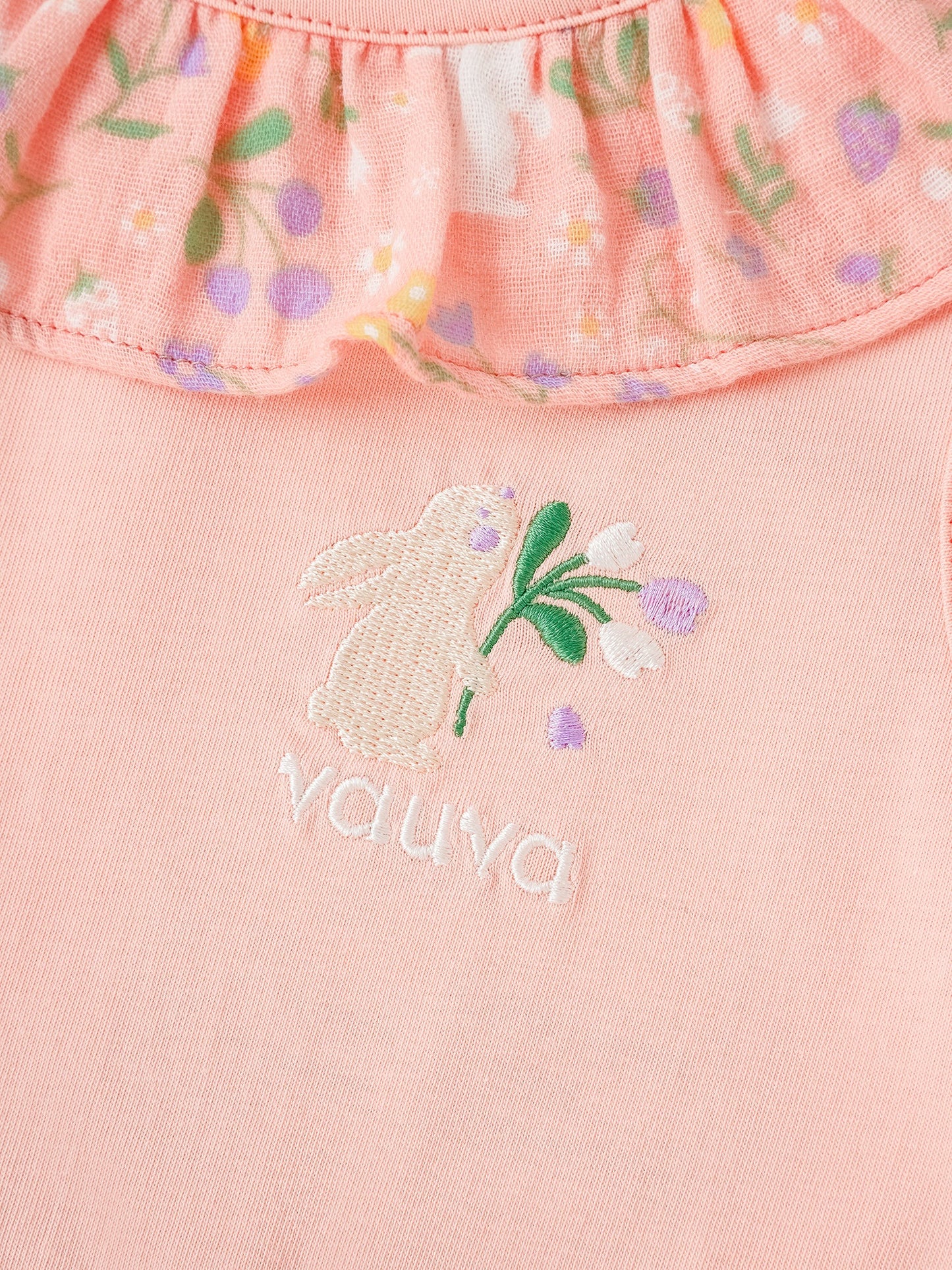 Kid Sleeveless All-Over Bunny Print Layered Dress