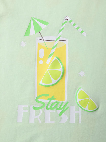 Kid All-Over Lemon Tea Print Tank Top