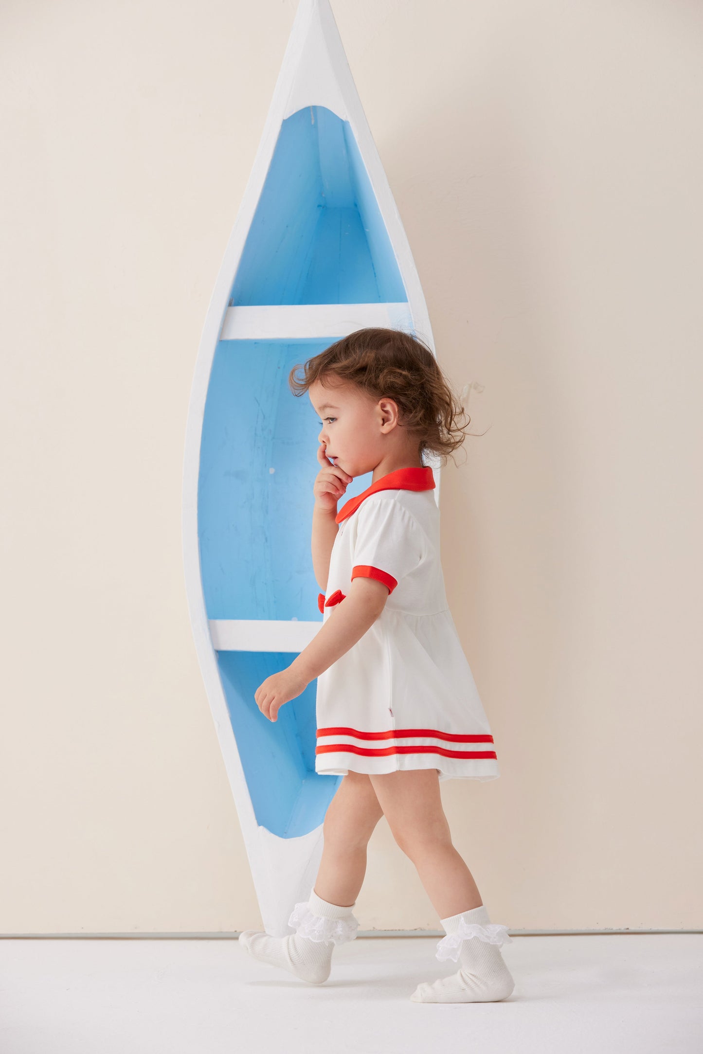 Baby Girl Sailor Hook Embroidered Shirt Dress