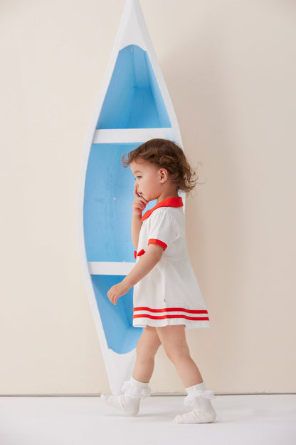 Baby Girl Sailor Hook Embroidered Shirt Dress