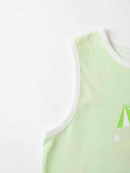 Kid All-Over Lemon Tea Print Tank Top