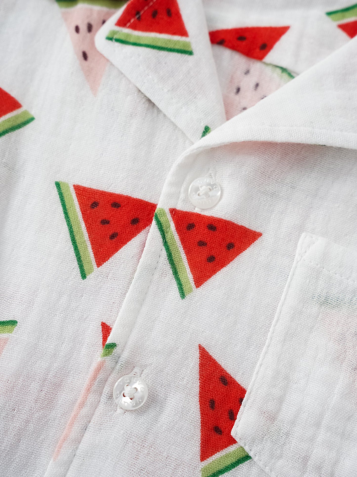 Kid Short Sleeve All-Over Watermelon Print Shirt