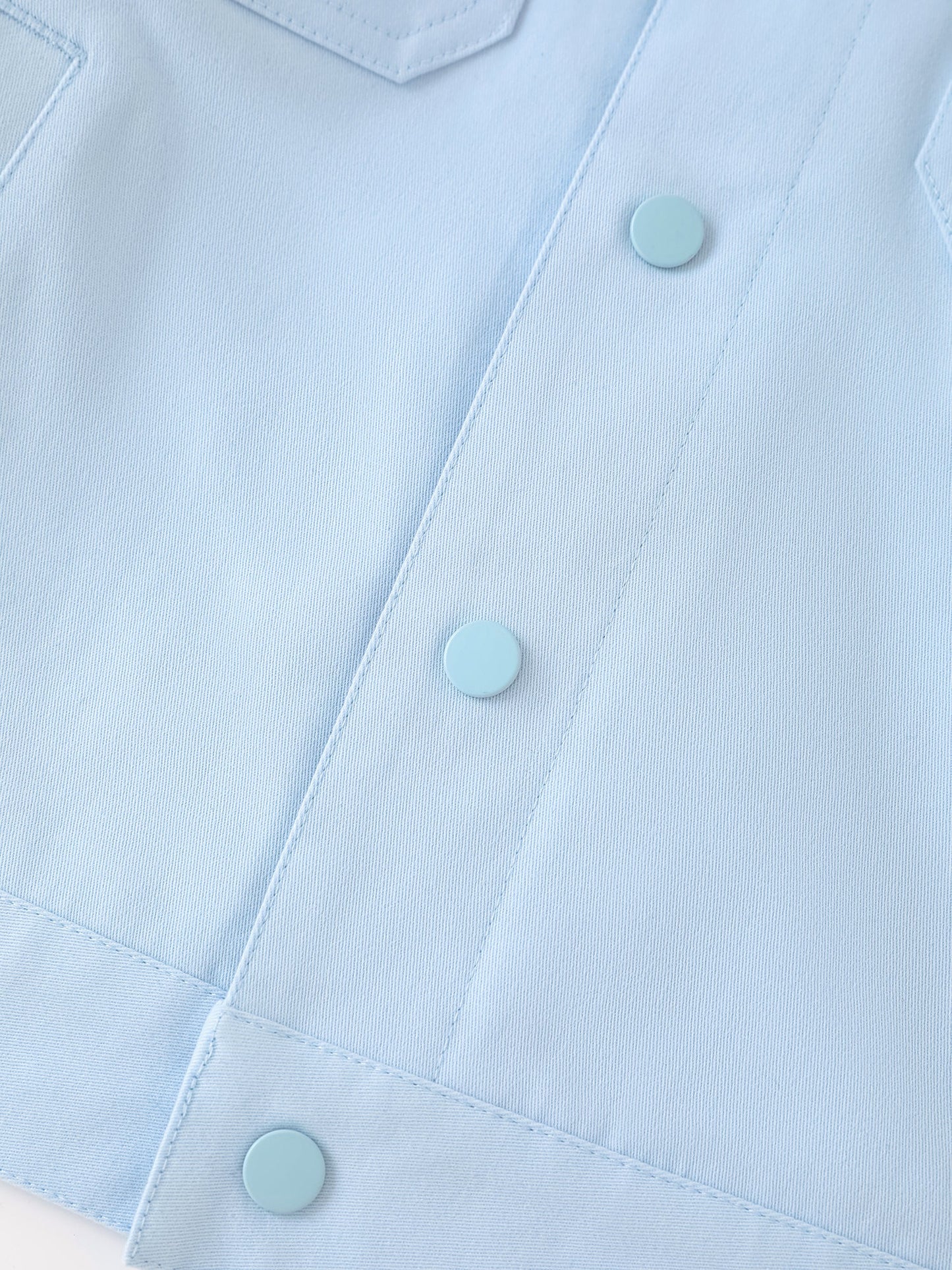 Kid Logo Embroidery Buttoned Jacket