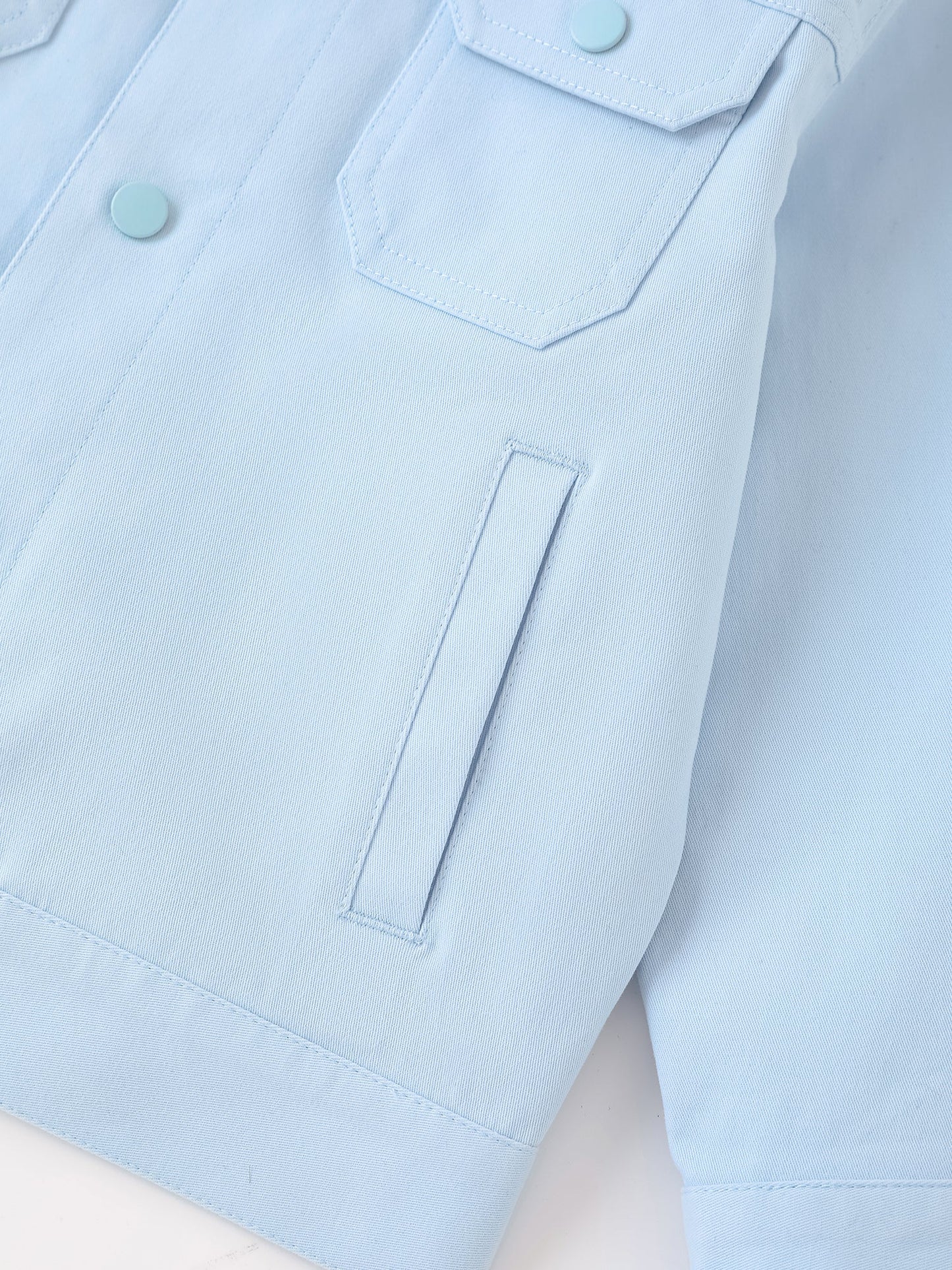 Kid Logo Embroidery Buttoned Jacket