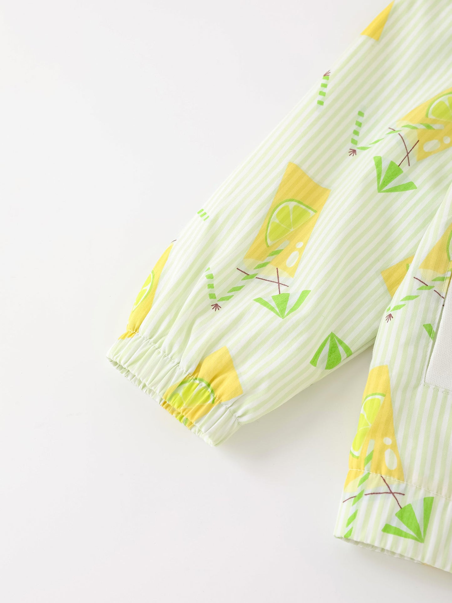 Kid All-Over Lemon Tea Print Zipped Bomber Jacket