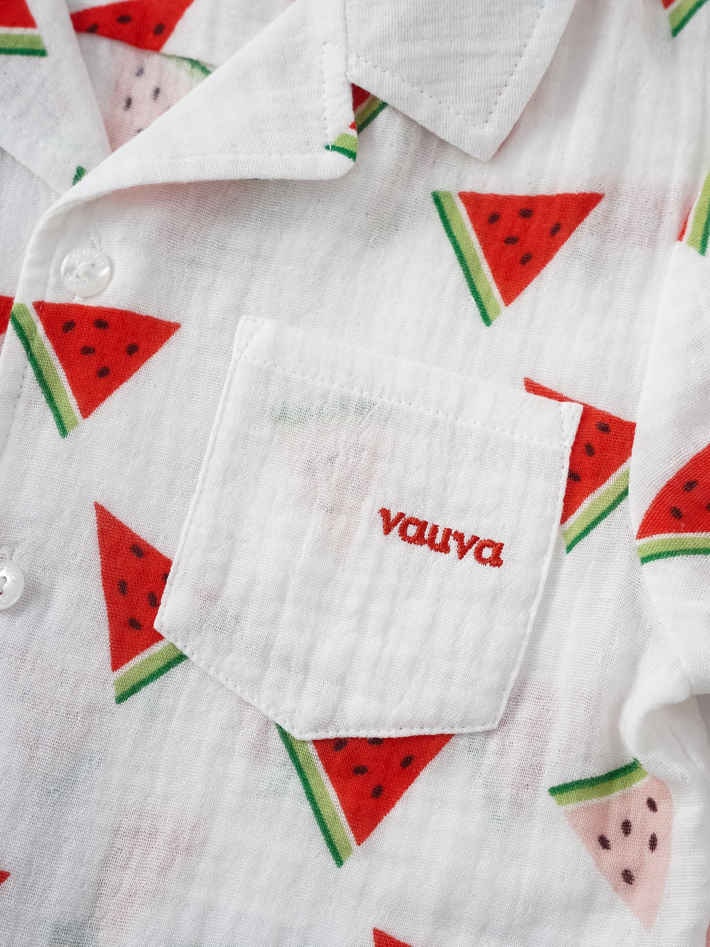 Kid Short Sleeve All-Over Watermelon Print Shirt