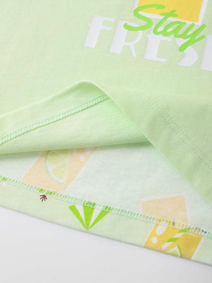 Kid All-Over Lemon Tea Print Tank Top