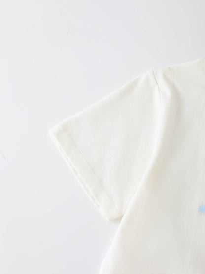 Kid Short Sleeve Lemon Tea Print Tee