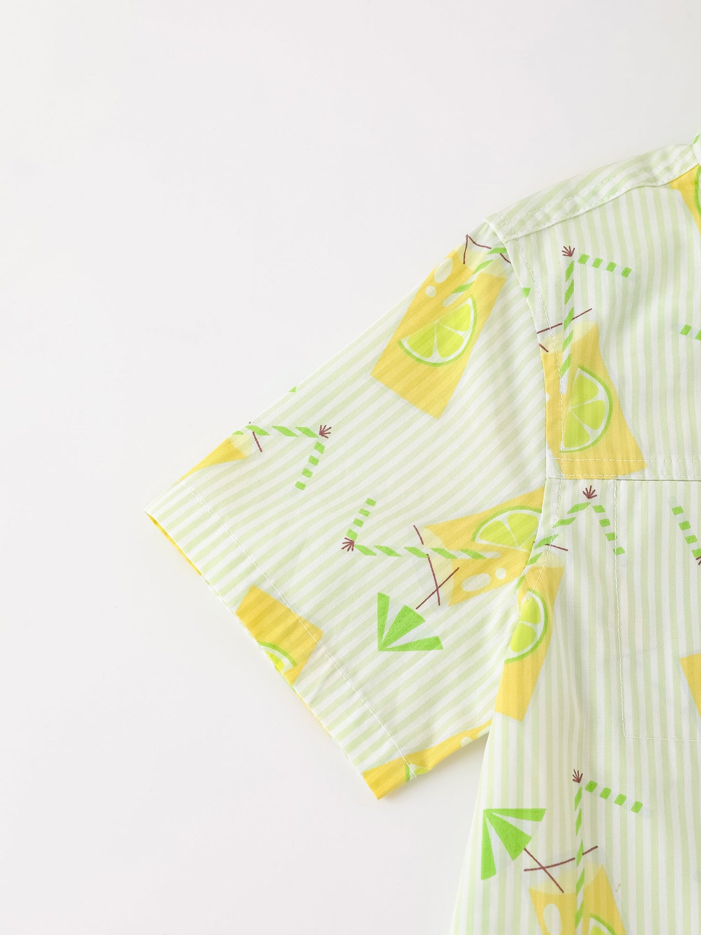 Kid Short Sleeve All-Over Lemon Tea Print Shirt