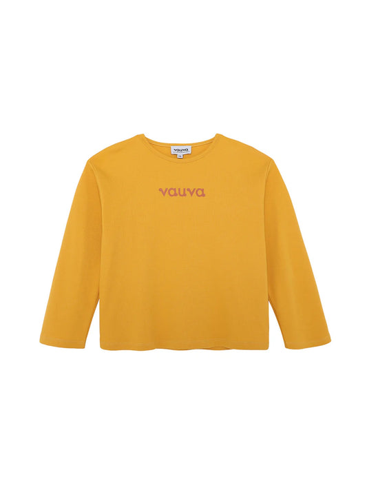 Kid Cotton Long Sleeve Crewneck T-Shirt
