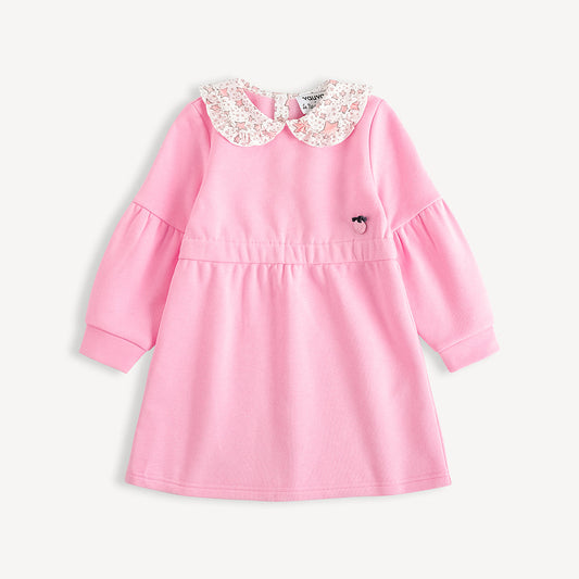 Character-Print Puritan Collar Sweatdress