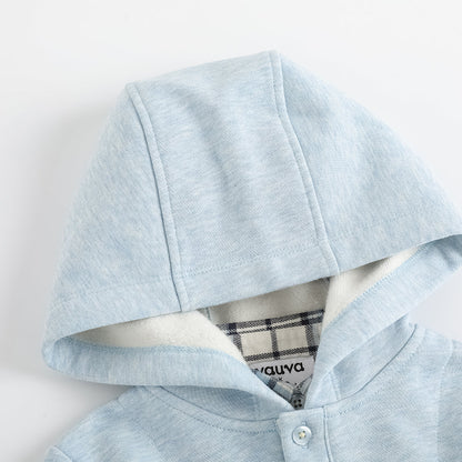 Layered Collar Character-Print Sweatshirt