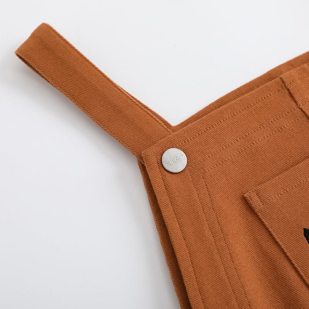 Kid Embroidered Cotton Dungarees