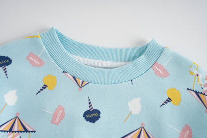 Unicorn-Print Frill Sweatshirt