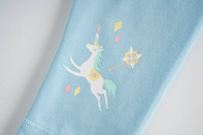 Unicorn-Print Skirt & Leggings