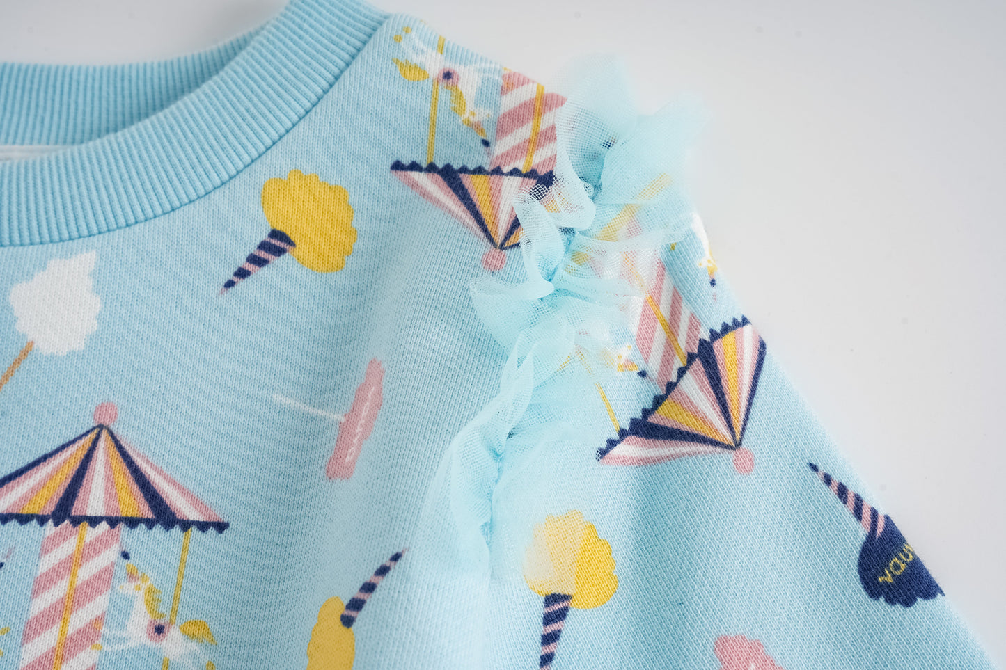 Unicorn-Print Frill Dress